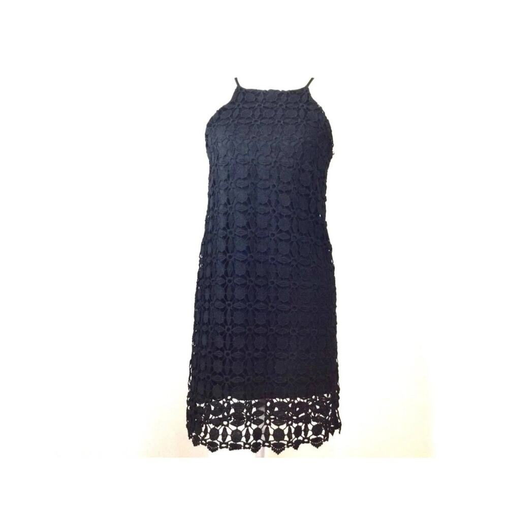 Monteau navy lace crochet dress size medium